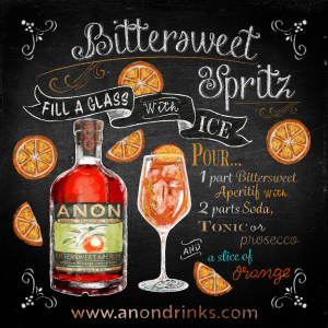 ANON Drinks Bittersweet Aperitif 70cl - Image 6